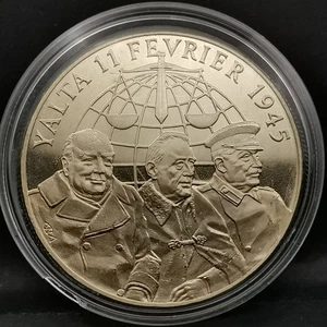 MEDAILLE 41mm YALTA 11 FEVRIER 1945 WW2 1939-1945 - Imagen 1 de 2