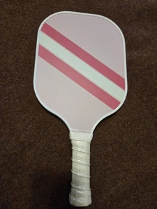 Pickleball Paddle Pink And White Double Sided #pickleball #pink #sports #gift - Picture 1 of 4