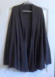 100% Cashmere Charter Club Gray Luxury Women's Long Open Front Cardigan SZ L - Picture 1 of 3