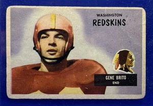 Vintage FOOTBALL Card 1955 BOWMAN #45 GENE BRITO Washington Redskins End - Picture 1 of 2