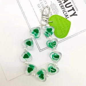 Crystal Love Heart Lanyard Anti-Lost Bracelet For Mobile Phone Case Wrist St-wa - Picture 1 of 18