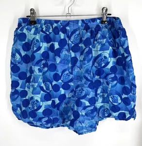 vintage MICKEY UNLIMITED DISNEY Mouse USA made Shorts MEN'S Large 100% Silk Blue - Picture 1 of 6