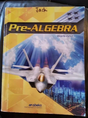 Abeka Pre Algebra Student Work-text Fourth Edition - ACCEPTABLE  - Image 1 of 3