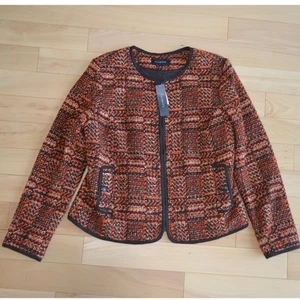 NWT Talbots Tweed Wool Cardigan Blazer Jacket Size 12 Retro - Picture 1 of 4