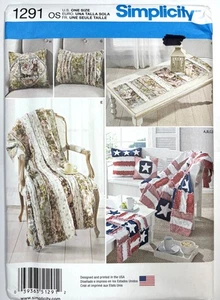 Simplicity Rag Quilt Pillow Sewing Pattern New UNCUT 1291 MSRP $17.95 - Picture 1 of 3