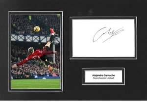 Exhibición fotográfica firmada por Alejandro Garnacho 12x8 Manchester United autógrafo certificado de autenticidad - Imagen 1 de 1