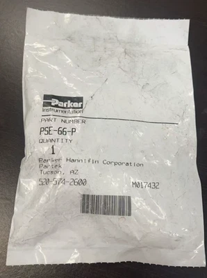 Parker PSE-66-P PFA Pargrip Street Elbow 3/8" Tube x 3/8" NPT - Image 1 of 2