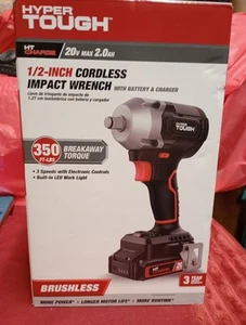 Hyper Tough 20 V Cordless 1/2-in Impact Wrench 2.0 Ah Battery and Charger NIB - Picture 1 of 3