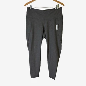 Leggings donna Old Navy Active XL vita alta 7/8 caviglia Powersoft grigio go-dry - Foto 1 di 9