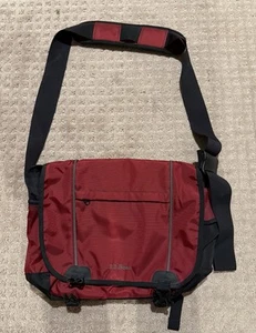 Sacoche pour ordinateur portable messager nylon fève LL marron rouge - Photo 1/5