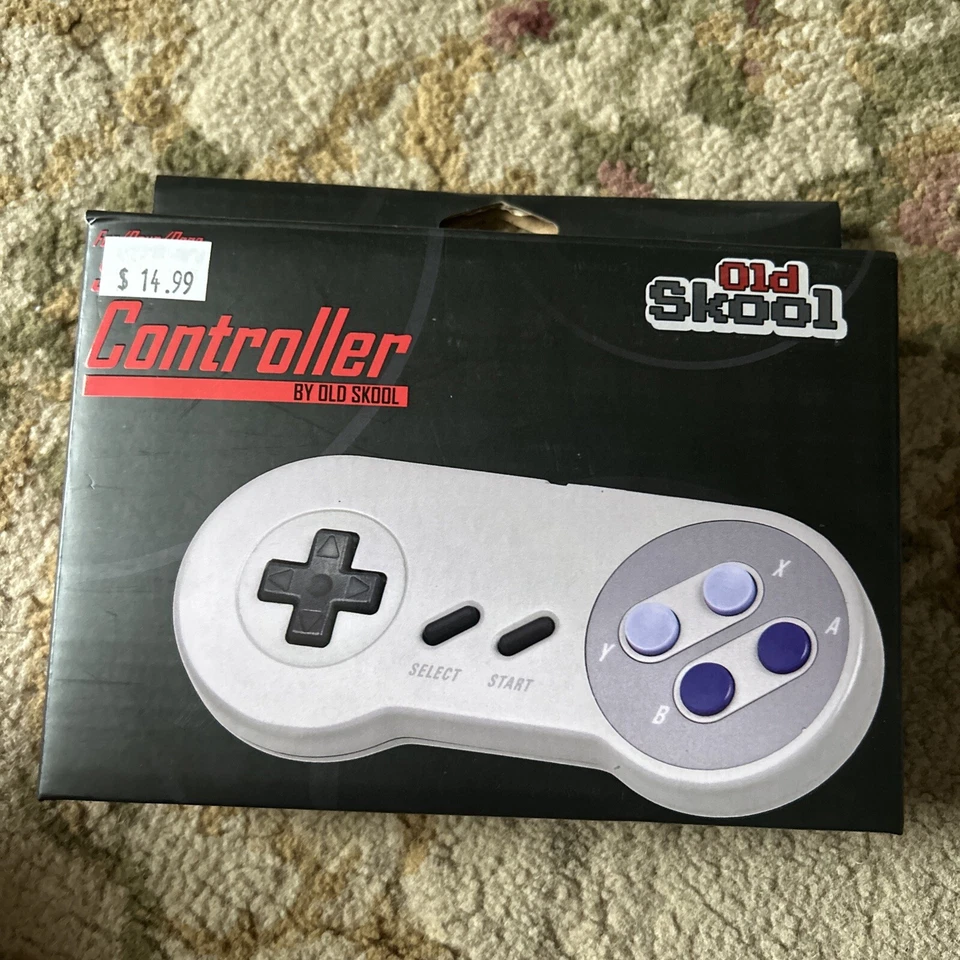 Old Skool NEW 16 Bit Controller for Super Nintendo SNES System Control Pad - Image 1 of 1