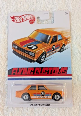 Hot Wheels 2020 Flying Customs 1971 71 Datsun 510 naranja 8/8 VER VIDEO Foto 1 de 2