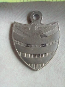 Vintage Sterne Weißkopfseeadler versilbert Metall Anhänger  - Bild 1 von 2