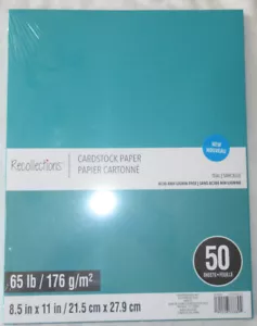 Recollections Cardstock Paper 8 1/2" x 11" 50 Sheets single color TEAL - Picture 1 of 3