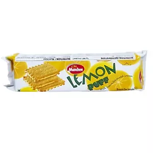 MUNCHEE LEMON PUFF 200g PACKET WITH REAL LEMON CREAM TEA BISCUITS - Picture 1 of 3