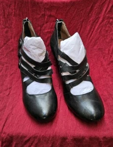 MIZ MOOZ ‘Scarlett’ Strappy Mary Jane Black Leather Heels, worn once, 8 - Picture 1 of 7