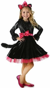 Barbie Kitty Costume Girls Dress (Xsmall 4) Velour with Tail and Headband ears. - Picture 1 of 2