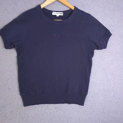 UNIQLO XS Ines Fressange IDLF Terry Francés Pullover Sudadera Azul Marino Manga Corta Foto 1 de 4