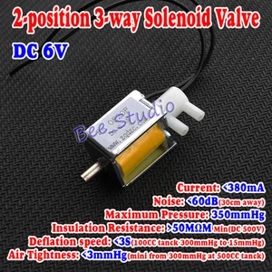 6V DC 2-position 3-way Small Electric DC Solenoid Valve DIY Gas Air Pump monitor - Picture 1 of 7