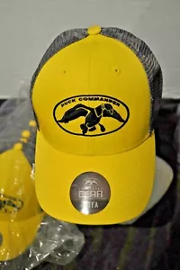 DUCK COMMANDER LOGO, DYNASTY, Yellow Grey Camo MESH TRUCKER HAT CAP New W Tag - Picture 1 of 6