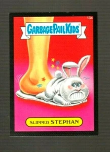 2015 Garbage Pail Kids Series 1 Black Canvas "SLIPPER STEPHAN" #13a Sticker Card - Picture 1 of 1