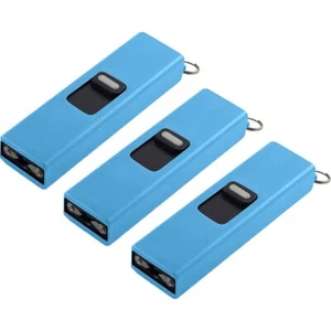 3 PACK Rechargeable Flashlight Stun Gun – Compact & Powerful Self-Defense Blue - Picture 1 of 7