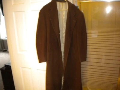 Abrigo de Invierno Vintage PIERRE CARDIN Café Oscuro Lana Cachemira Mod Italiano Foto 1 de 3