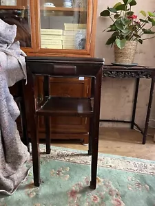 19TH CENTURY ANTIQUE CHINESE ROSEWOOD TABLE HARDWOOD ORIENTAL FURNITURE 香几 - Picture 1 of 9