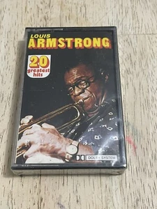 BRAND NEW SEALED Louis Armstrong - 20 Greatest Hits Italian Import Cassette Tape - Picture 1 of 4