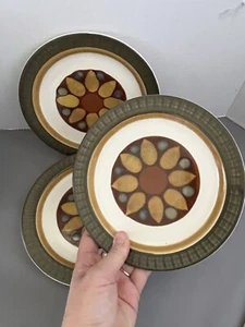 Casual Ceram Electra Floral Salad Plates 7.5” Stoneware Japan LIDO 8014 Vintage - Picture 1 of 3