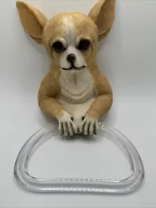 Toallero de cocina o baño caprichoso para perros Chihuahua sin usar - Imagen 1 de 11