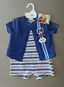 3-6 Months Boys TWO Piece Outfit, One-Piece Short Outfit & Shirt, New With Tags! - Picture 1 of 12