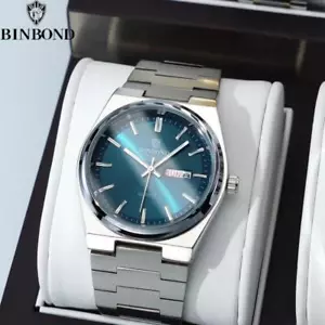 Orologio Sportivo Al Quarzo Acciaio Inox Moderno Multicolore Rotondo Business Impermeabile - Foto 1 di 35