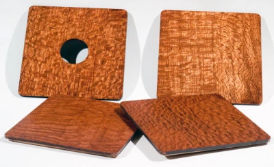 ZMSTAIRS 1 Lens board 6x6"RC for Deardorff 8 x10" - of plywood&Lacewood veneer -free hole