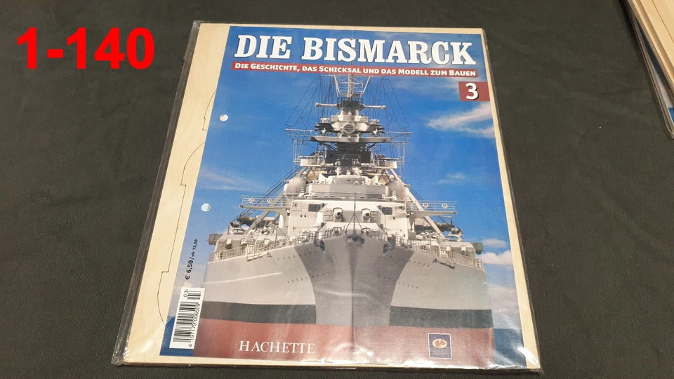 1:200 Amati Hachette - DIE BISMARCK - Ausgaben zur Auswahl 1-140 - Holz Bausatz - Bild 1 von 1