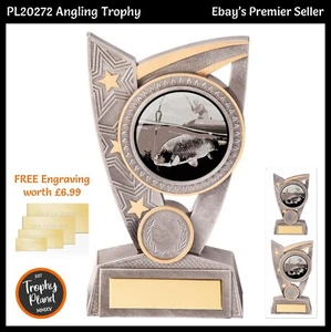 TROFEO DE PESCA - Premio Triunfo Pez Pescador / Trofeos, Grabado GRATIS - Imagen 1 de 3