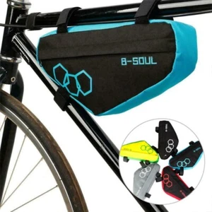 Mountain Bike Triangle Bag Bicycle Frame Front Tube Bags Storage Waterproof Bag - Picture 1 of 20