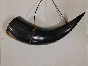 Corno da bere vichingo extra large, nero e marrone XL02 - Foto 1 di 4