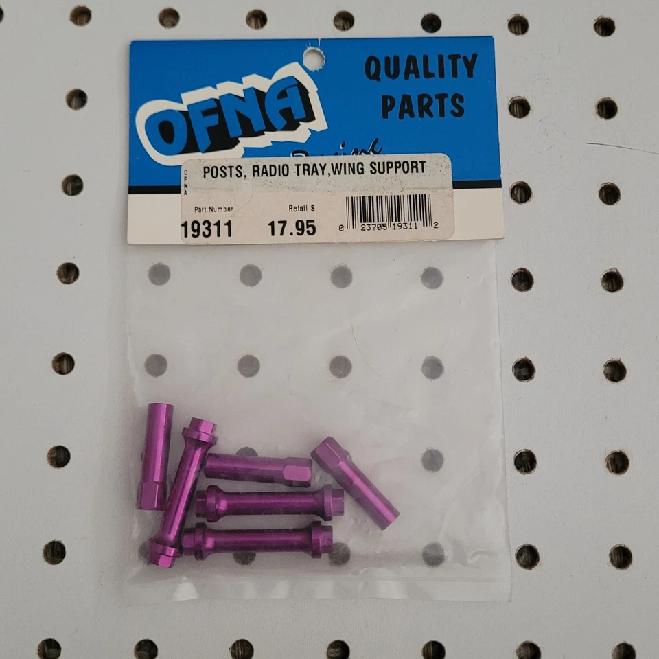 OFNA Racing 19311 ~ Radio Tray / Wing Support Posts PURPLE ~ Vintage RC NIP NOS - Image 1 of 1