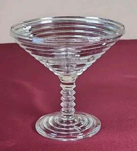 Clear Glass Anchor Hocking Manhattan Martini Glass Compote Depression Glass 1930 - Picture 1 of 11