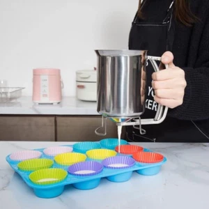 Stainless Steel Kitchen Flour Tool Mix Funnel Dispenser - Picture 1 of 13