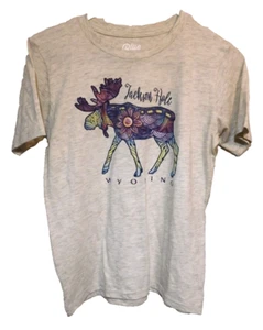Camiseta Jackson Hole Wyoming Juvenil Alce Multicolor 29" Pecho - Imagen 1 de 2
