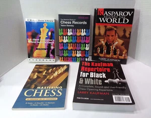5 Official Rules Records Kasparov Kaufman Repertoire Chess Books LOT - Picture 1 of 2