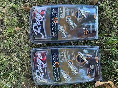 2 包 Rage CROSSBOW Hypoderic NC 无领钢宽头 100 粒 2 切割 — 第 1/4 张图片