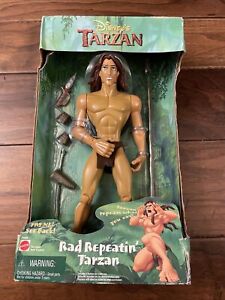Vintage Disney Rad Repeatin' Tarzan Banned Action Figure In Box 1999 Mattel