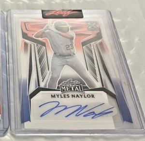 MYLES NAYLOR 2023 Leaf Metal AUTOGRAPH 1/1 PROOF RED WHITE BLUE MARLINS 1/1 - Picture 1 of 2