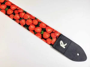 Correa de Guitarra Fresa - Correa de Guitarra Fresas - Doble Acolchado Fresa - Imagen 1 de 9