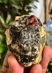 Rare Red Zircon with Geothite UniqueSpecimen - Picture 1 of 7