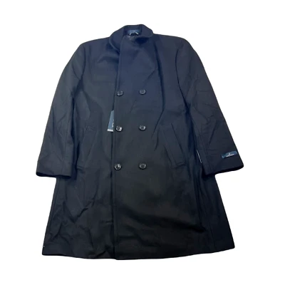Abrigo de lana Nautica de doble botonadura para hombre 44L 44 negro ajuste clásico $395 Foto 1 de 4