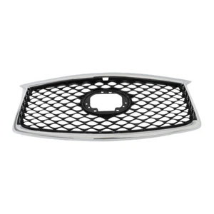 Front Upper Grille Grill Chrome Black For 2019-23 Infiniti QX50 W/Camera Option - Picture 1 of 19